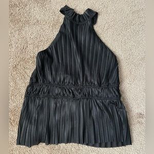 Anthropologie Black Halter Top